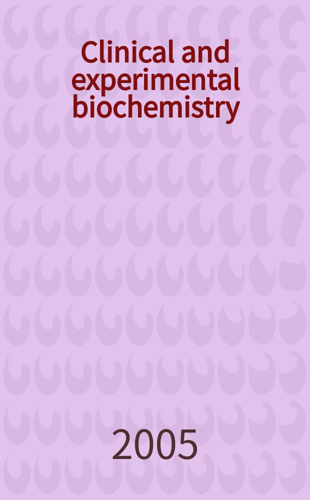 Clinical and experimental biochemistry : Current awareness from Excerpta med. Excerpta med. Sect.29. Vol.145, №4