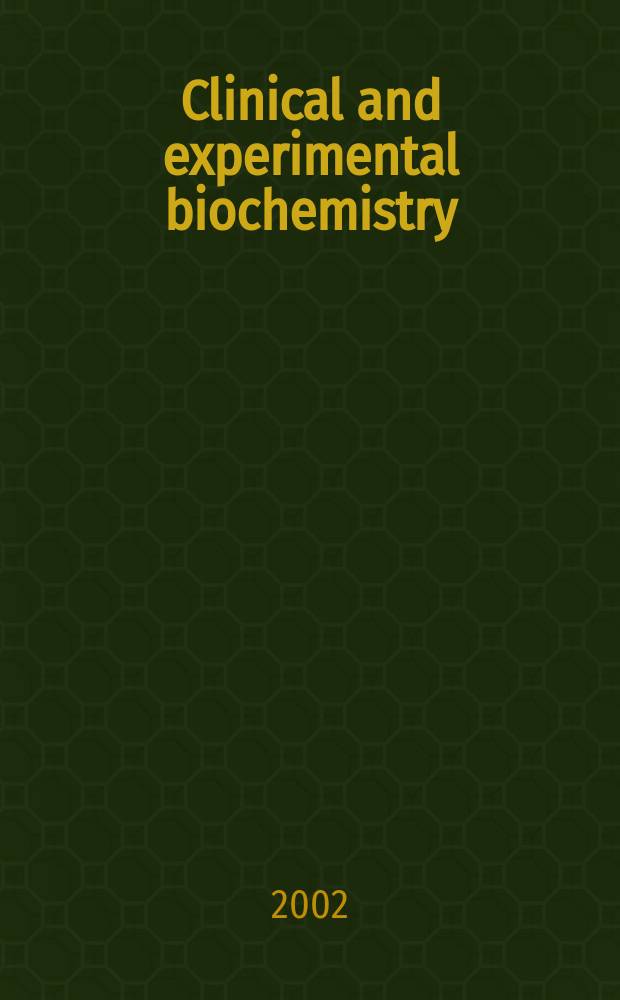 Clinical and experimental biochemistry : Current awareness from Excerpta med. Excerpta med. Sect.29. Vol.134, №9