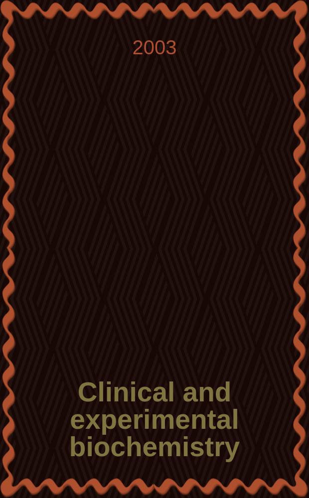 Clinical and experimental biochemistry : Current awareness from Excerpta med. Excerpta med. Sect.29. Vol.140, №10
