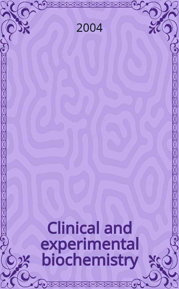 Clinical and experimental biochemistry : Current awareness from Excerpta med. Excerpta med. Sect.29. Vol.144, №1