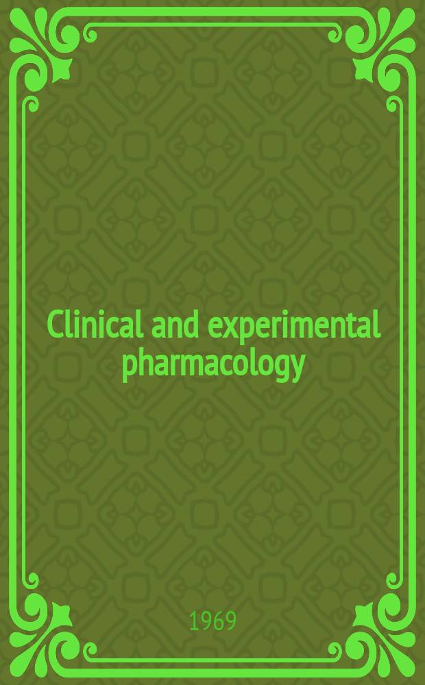 Clinical and experimental pharmacology : Current awareness from Excerpta med. : Excerpta med. Sect. 30