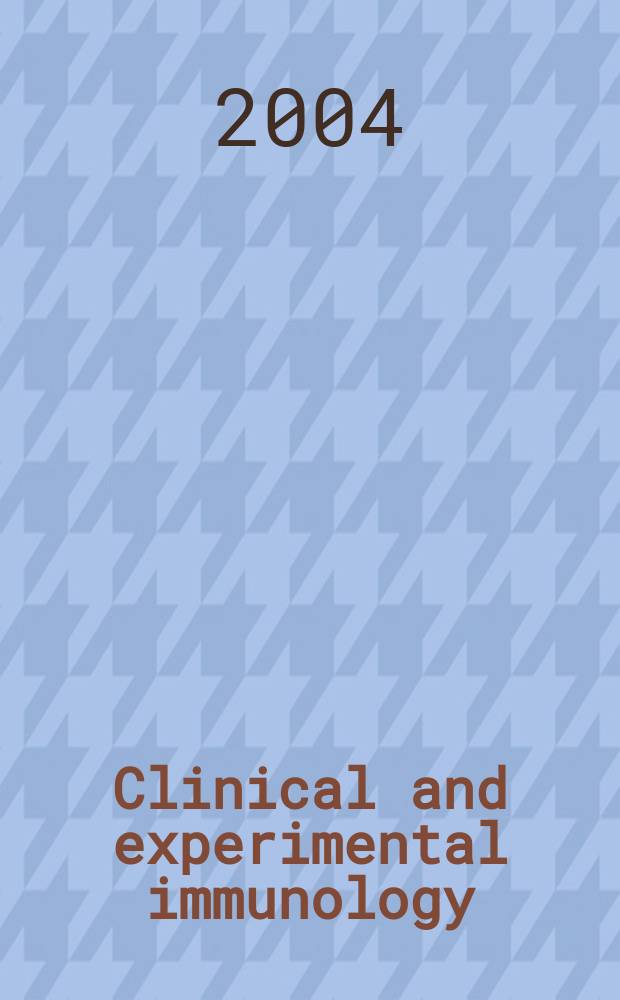 Clinical and experimental immunology : An official journal of the British soc. for immunology. Vol.135, №2