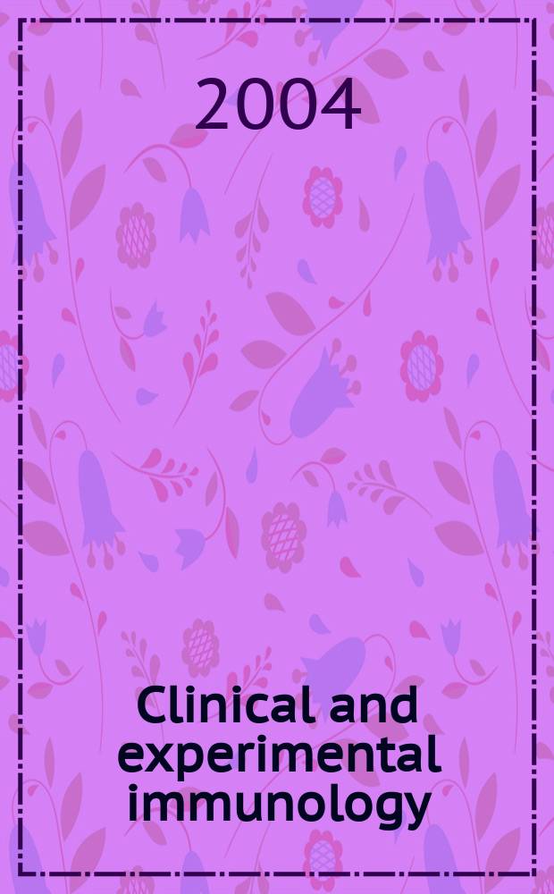 Clinical and experimental immunology : An official journal of the British soc. for immunology. Vol.136, №3