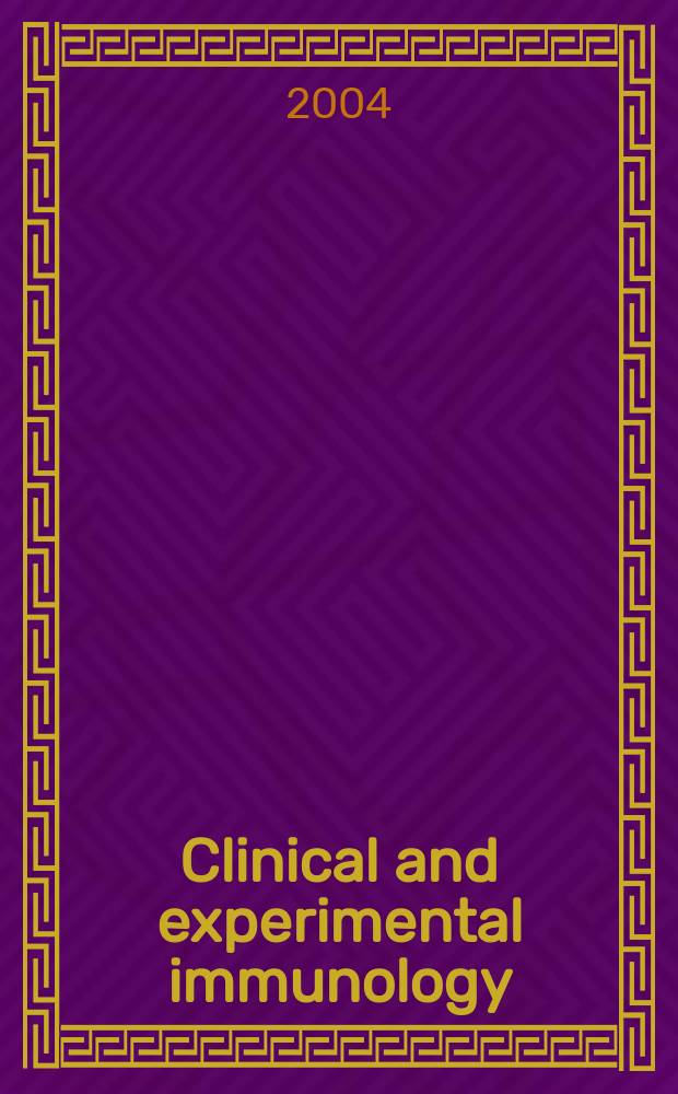 Clinical and experimental immunology : An official journal of the British soc. for immunology. Vol.137, №3