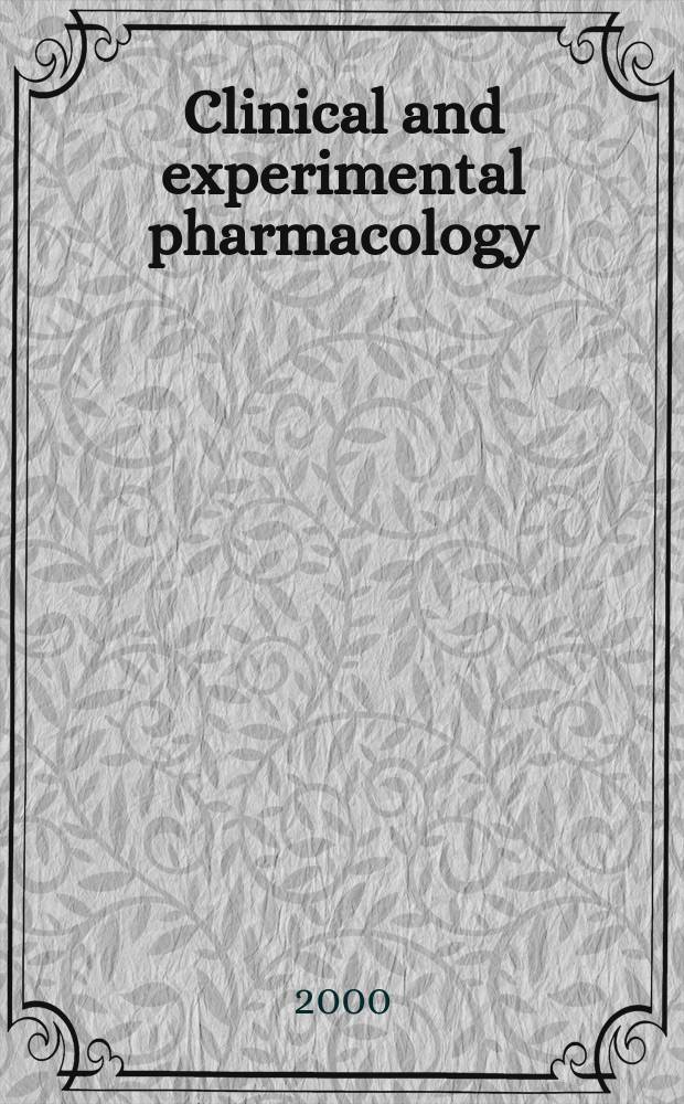 Clinical and experimental pharmacology : Current awareness from Excerpta med. Excerpta med. Sect. 30. Vol.110, №7