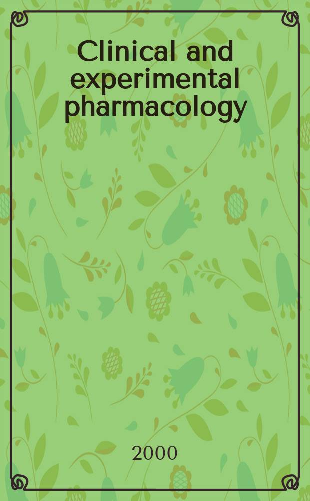 Clinical and experimental pharmacology : Current awareness from Excerpta med. Excerpta med. Sect. 30. Vol.110, №8
