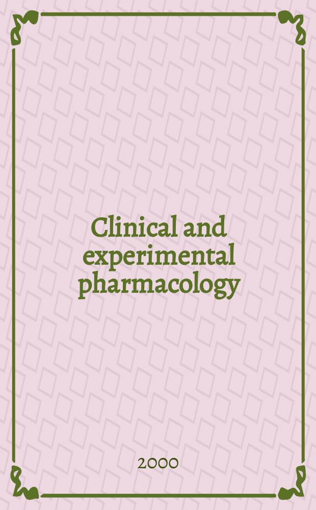 Clinical and experimental pharmacology : Current awareness from Excerpta med. Excerpta med. Sect. 30. Vol.111, №3