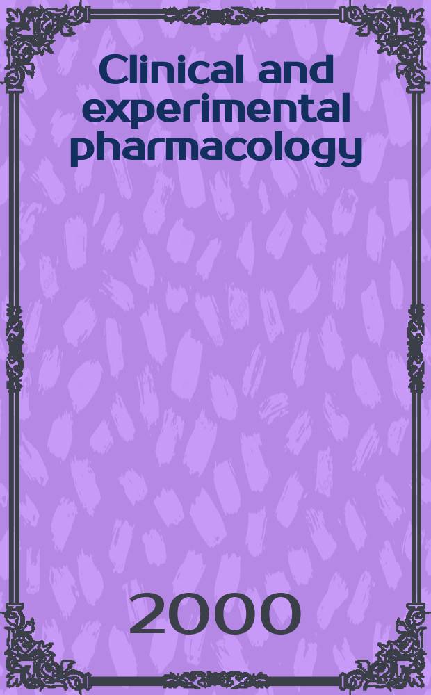 Clinical and experimental pharmacology : Current awareness from Excerpta med. Excerpta med. Sect. 30. Vol.111, №4