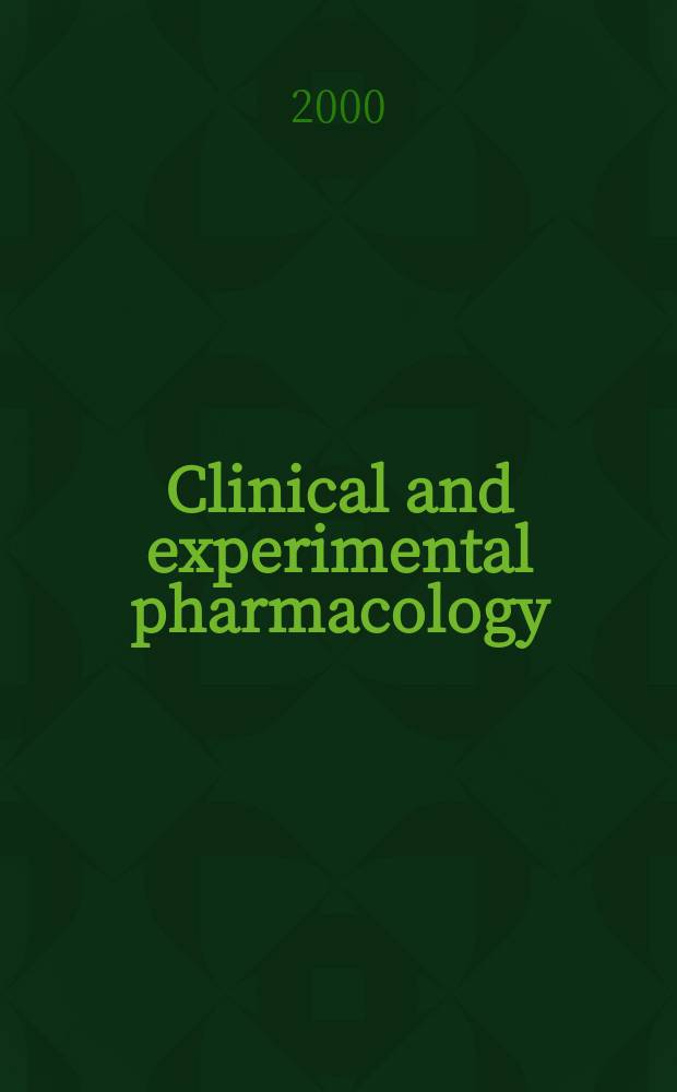 Clinical and experimental pharmacology : Current awareness from Excerpta med. Excerpta med. Sect. 30. Vol.111, №5