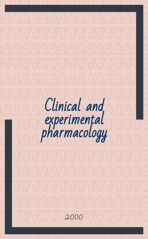 Clinical and experimental pharmacology : Current awareness from Excerpta med. Excerpta med. Sect. 30. Vol.111, №6