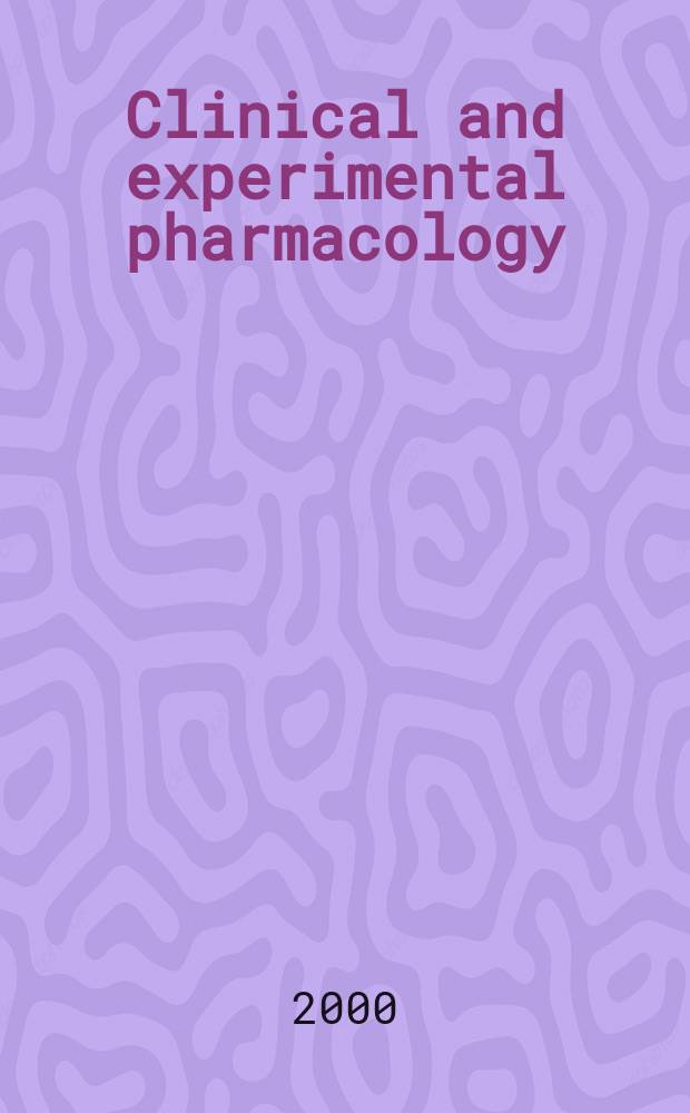 Clinical and experimental pharmacology : Current awareness from Excerpta med. Excerpta med. Sect. 30. Vol.111, №8