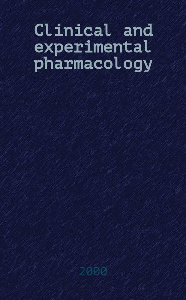 Clinical and experimental pharmacology : Current awareness from Excerpta med. Excerpta med. Sect. 30. Vol.112, №4
