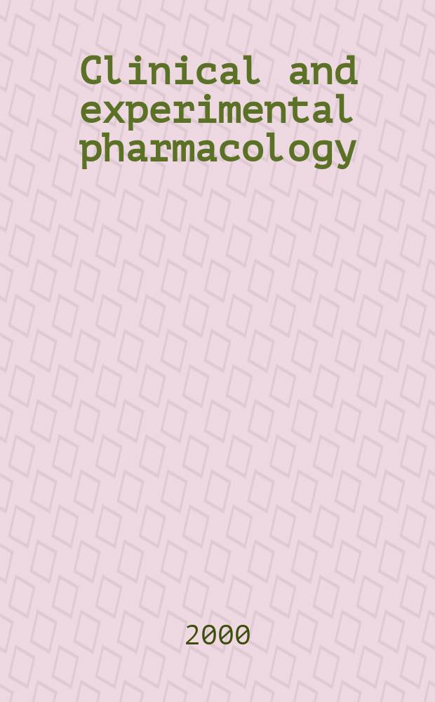 Clinical and experimental pharmacology : Current awareness from Excerpta med. Excerpta med. Sect. 30. Vol.112, №6