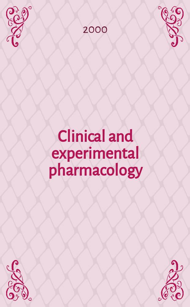 Clinical and experimental pharmacology : Current awareness from Excerpta med. Excerpta med. Sect. 30. Vol.113, №4