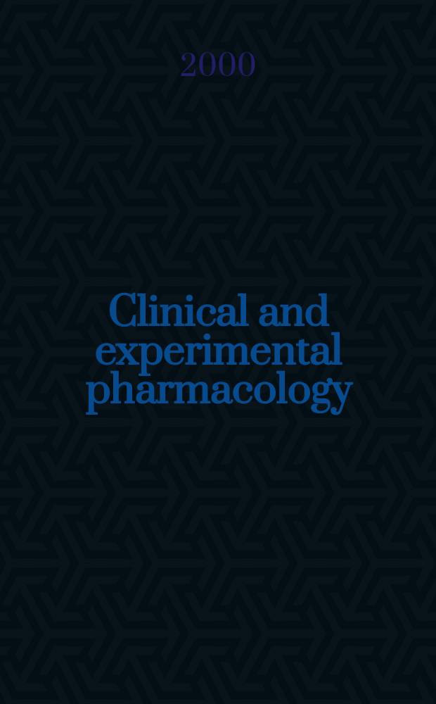 Clinical and experimental pharmacology : Current awareness from Excerpta med. Excerpta med. Sect. 30. Vol.113, №8