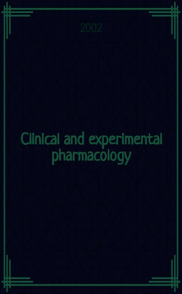 Clinical and experimental pharmacology : Current awareness from Excerpta med. Excerpta med. Sect. 30. Vol.118, №5