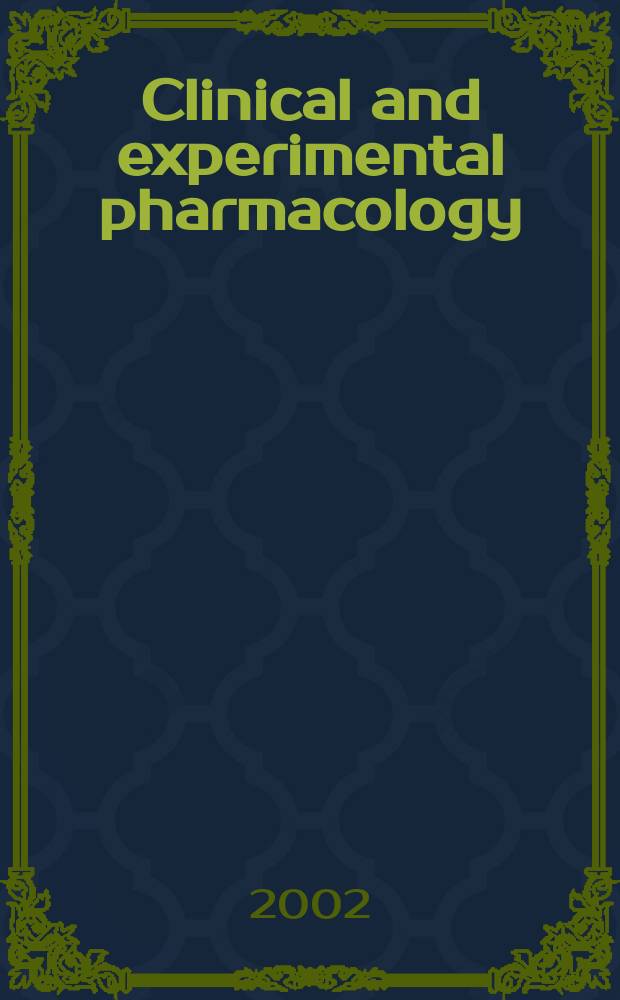 Clinical and experimental pharmacology : Current awareness from Excerpta med. Excerpta med. Sect. 30. Vol.119, №5