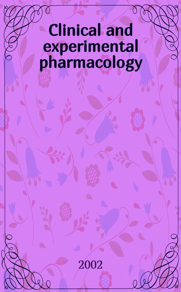 Clinical and experimental pharmacology : Current awareness from Excerpta med. Excerpta med. Sect. 30. Vol.119, №8