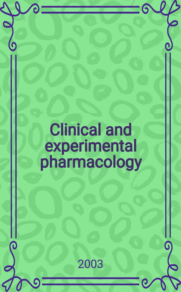 Clinical and experimental pharmacology : Current awareness from Excerpta med. Excerpta med. Sect. 30. Vol.122, №1