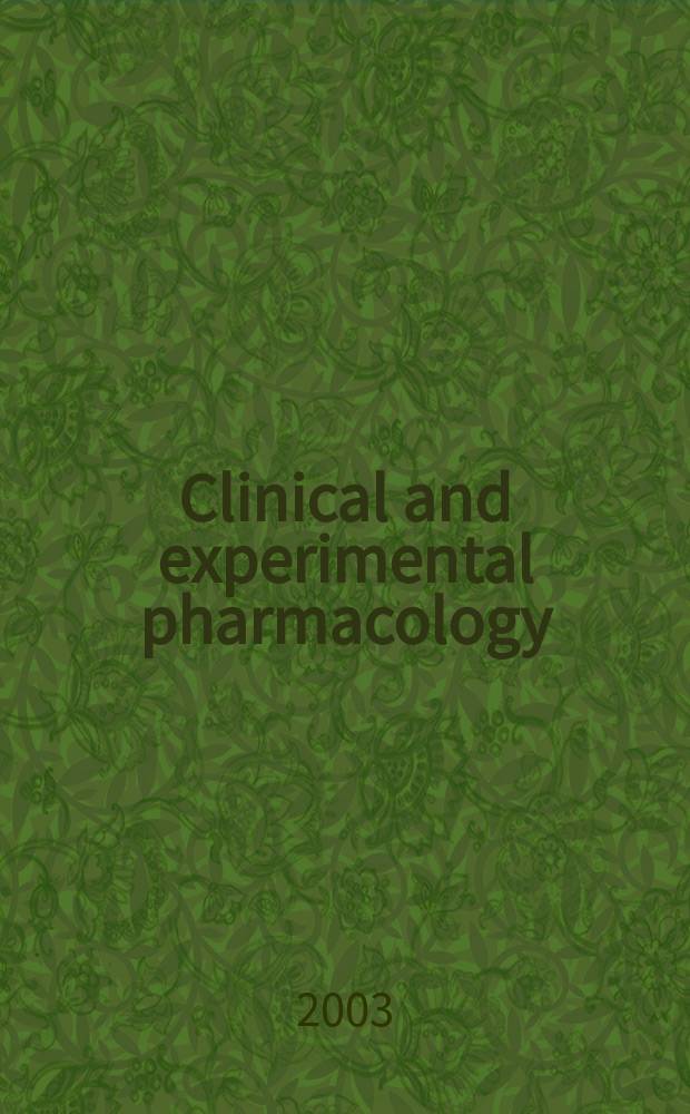 Clinical and experimental pharmacology : Current awareness from Excerpta med. Excerpta med. Sect. 30. Vol.122, №4