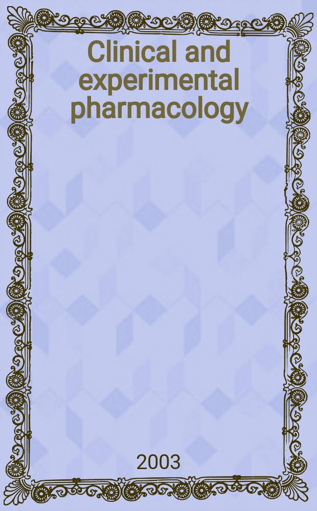 Clinical and experimental pharmacology : Current awareness from Excerpta med. Excerpta med. Sect. 30. Vol.122, №5