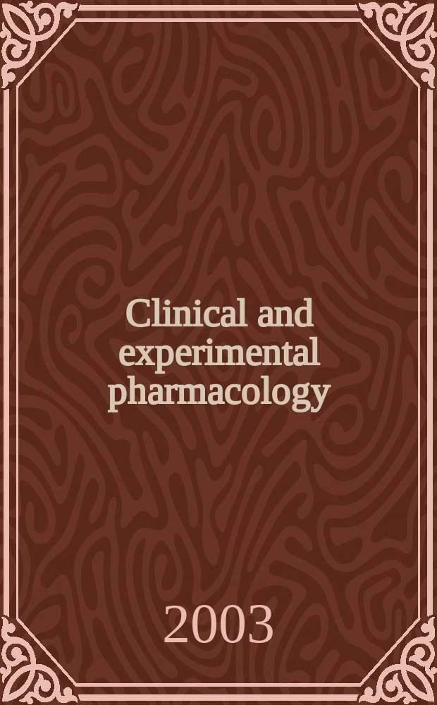 Clinical and experimental pharmacology : Current awareness from Excerpta med. Excerpta med. Sect. 30. Vol.122, №8
