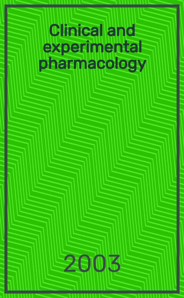 Clinical and experimental pharmacology : Current awareness from Excerpta med. Excerpta med. Sect. 30. Vol.124, №1