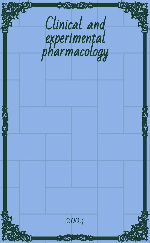 Clinical and experimental pharmacology : Current awareness from Excerpta med. Excerpta med. Sect. 30. Vol.127, №1
