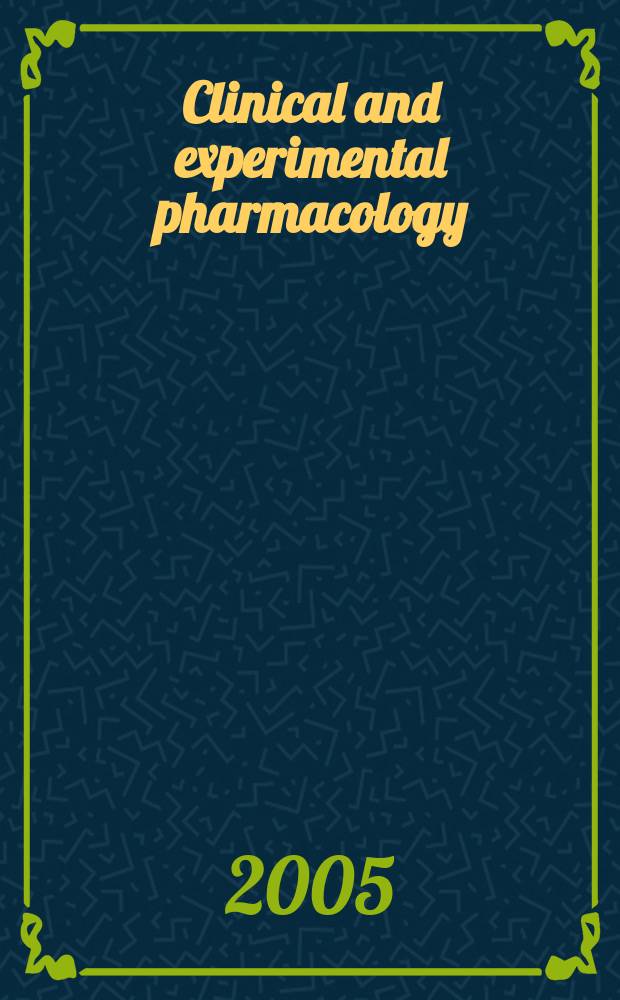 Clinical and experimental pharmacology : Current awareness from Excerpta med. Excerpta med. Sect. 30. Vol.131, №1