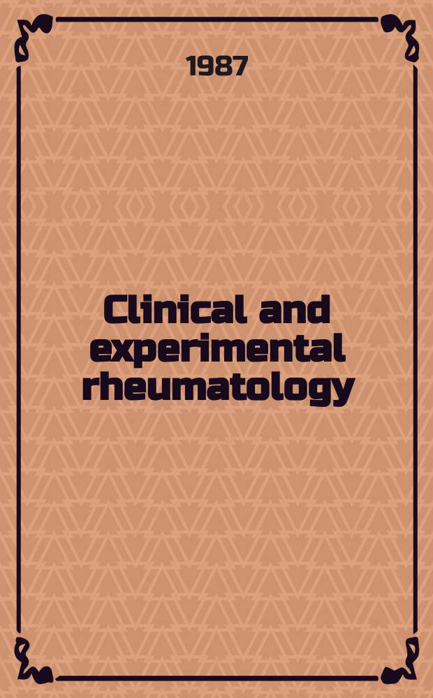 Clinical and experimental rheumatology : An Intern. j. of rheumatic a. connective tissue diseases