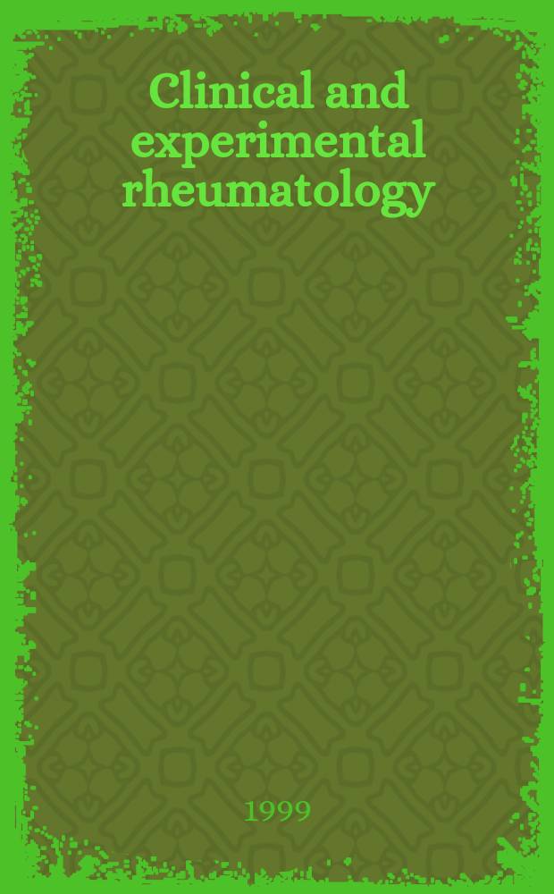 Clinical and experimental rheumatology : An Intern. j. of rheumatic a. connective tissue diseases. Vol.17, №6