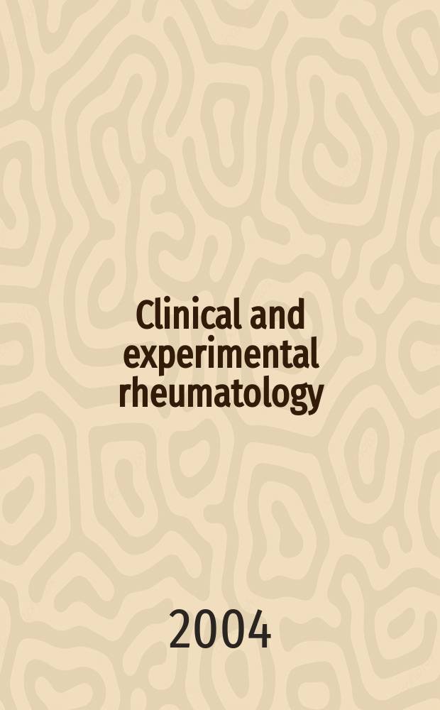 Clinical and experimental rheumatology : An Intern. j. of rheumatic a. connective tissue diseases. Vol.22, №1