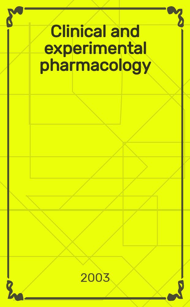 Clinical and experimental pharmacology : Current awareness from Excerpta med. Excerpta med. Sect. 30. Vol.124, №5