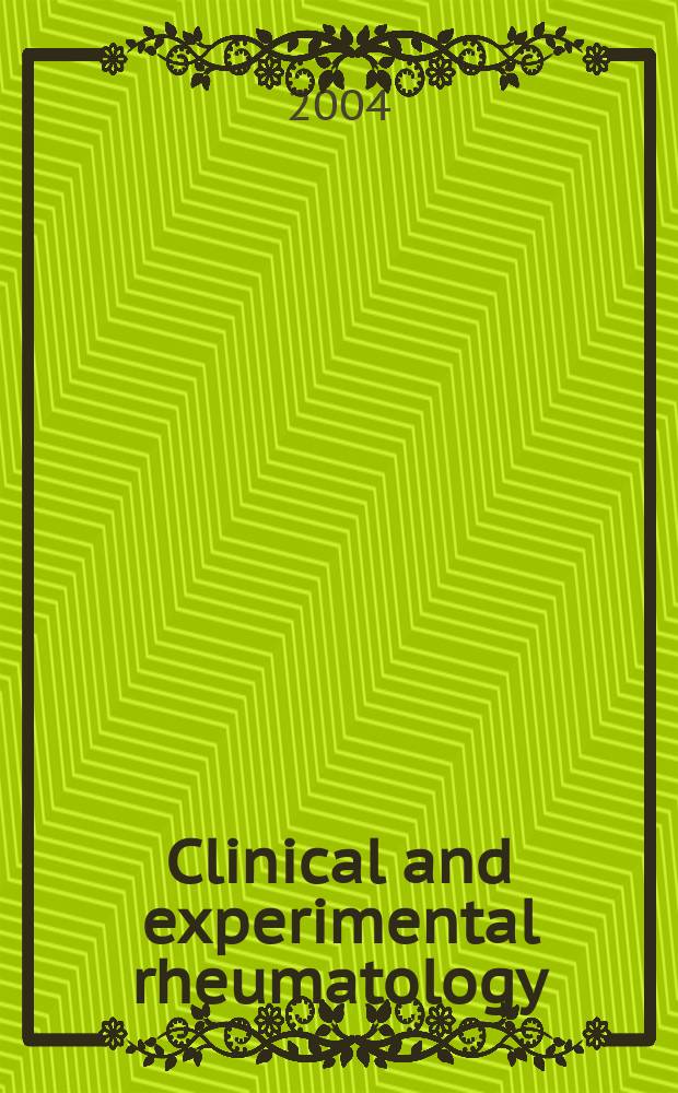Clinical and experimental rheumatology : An Intern. j. of rheumatic a. connective tissue diseases. Vol.22, № 5