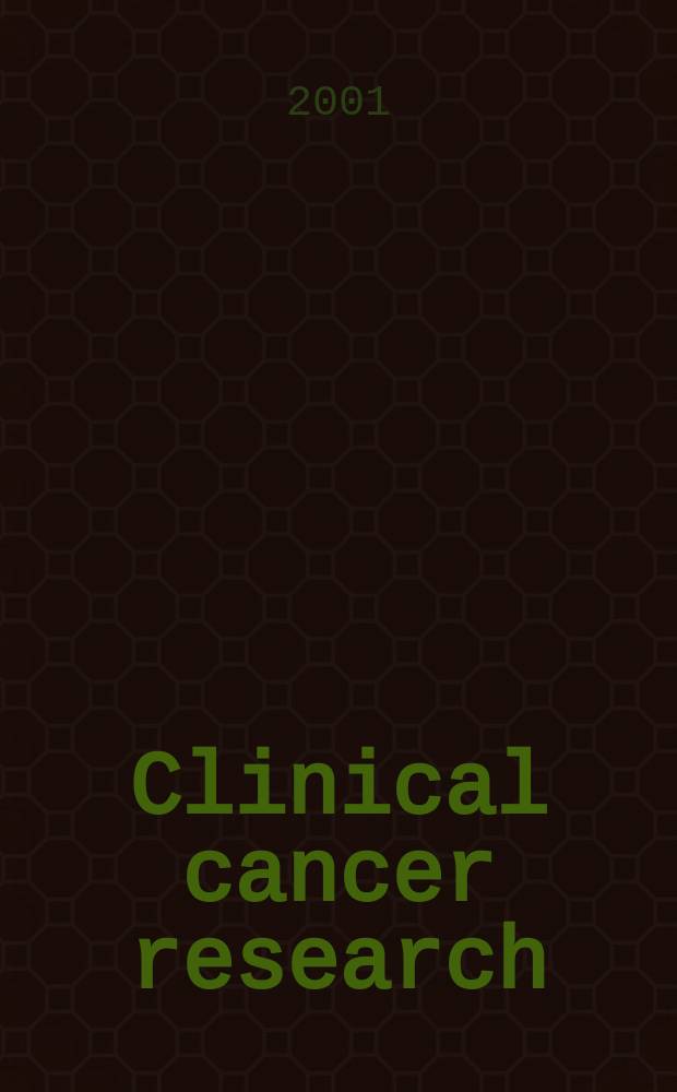 Clinical cancer research : An off. j. of the Amer. assoc. for cancer research. Vol.7, №3