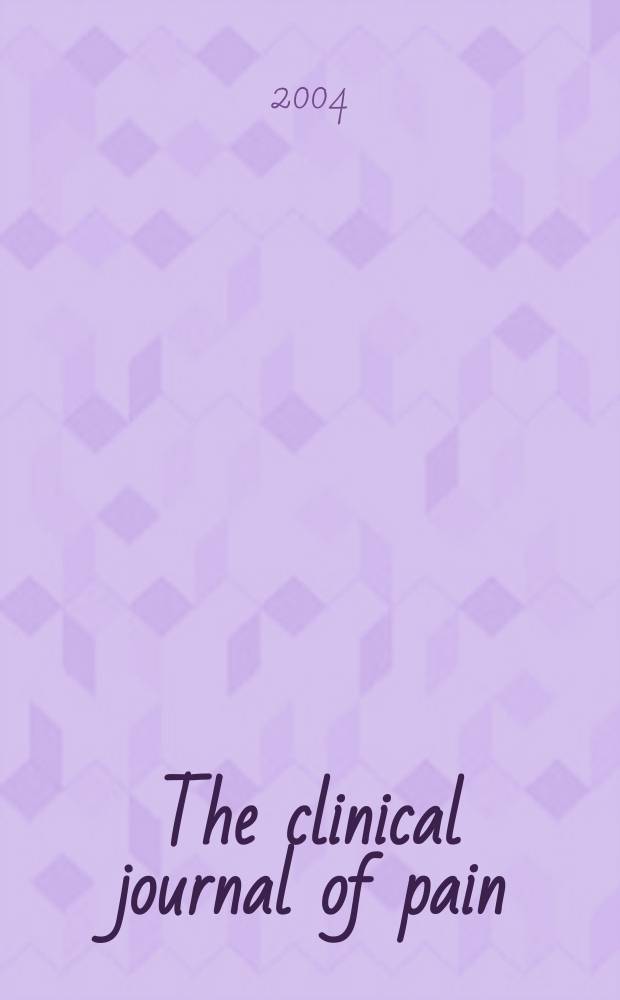 The clinical journal of pain