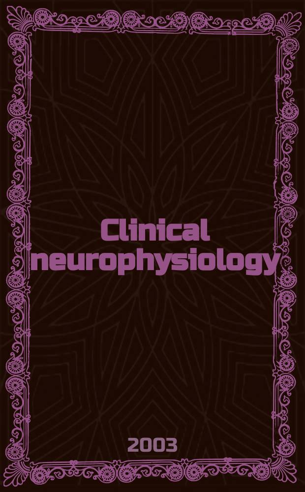 Clinical neurophysiology : Off. j. of the Intern. federation of clinical neurophysiology. Vol.114, №11