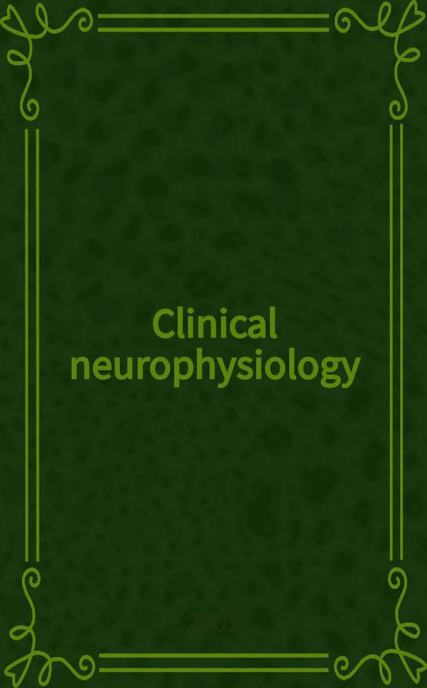 Clinical neurophysiology : Off. j. of the Intern. federation of clinical neurophysiology. Vol.113, №3