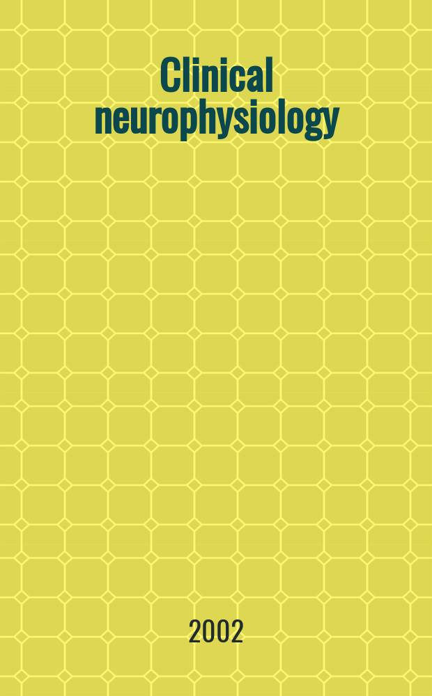 Clinical neurophysiology : Off. j. of the Intern. federation of clinical neurophysiology. Vol.113, №9