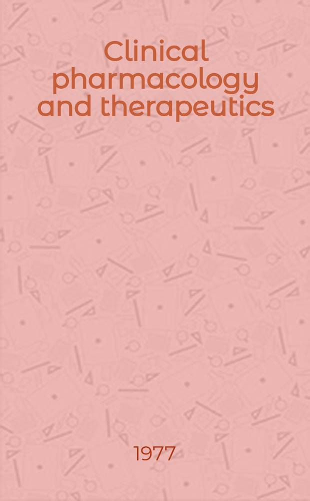 Clinical pharmacology and therapeutics : Offic. publ. of the American therapeutic society. Vol.22, №5 (P. 2) : Environmental chemicals and nutrition