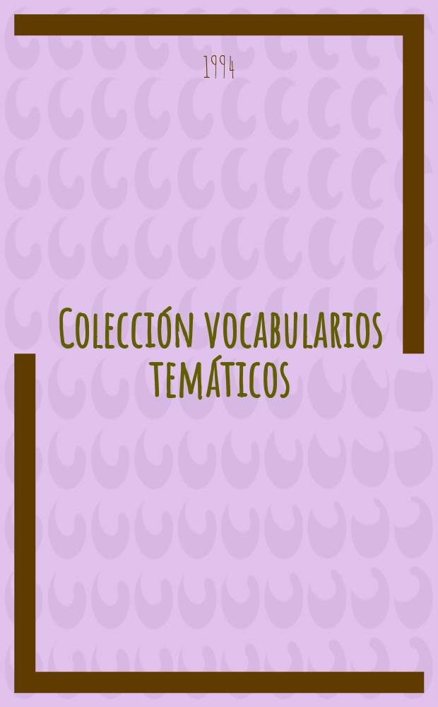 Colección vocabularios temáticos