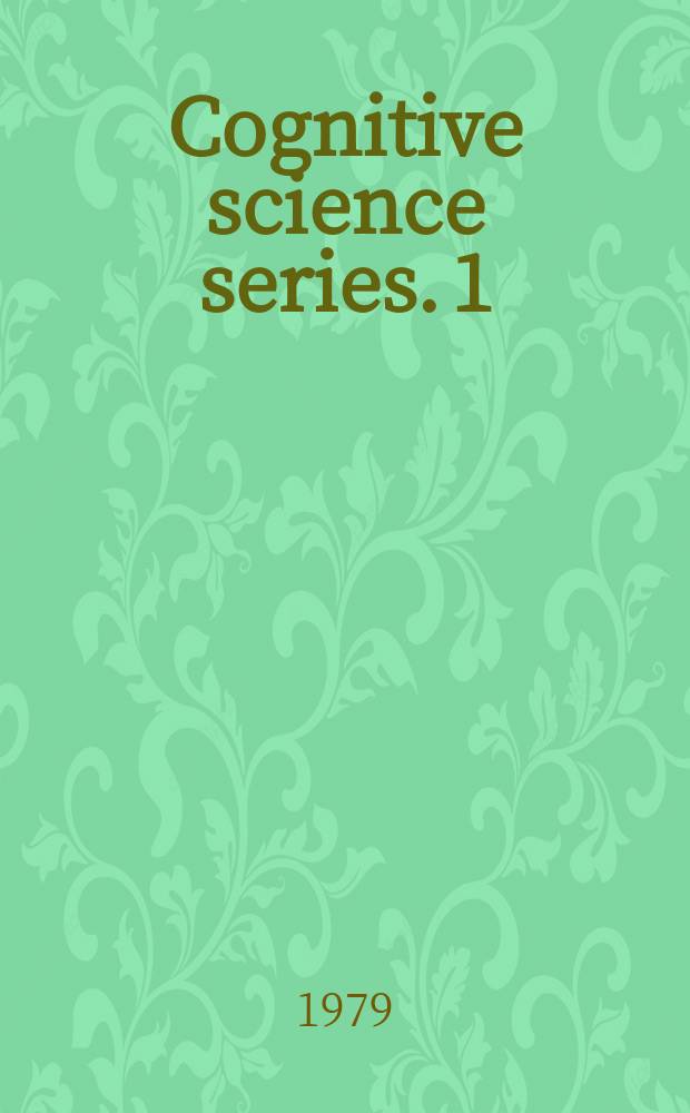 Cognitive science series. 1 : Semantic and conceptual development