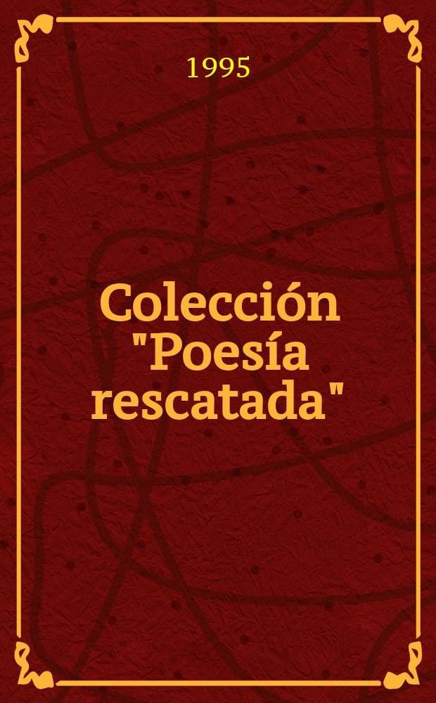 Colección "Poesía rescatada"