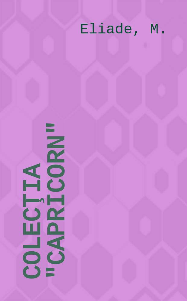Colecţia "Capricorn" : Supl. anu. ale Rev. de istorie şi teorie lit. №1 : Contribuţii la filosofia renaşterii