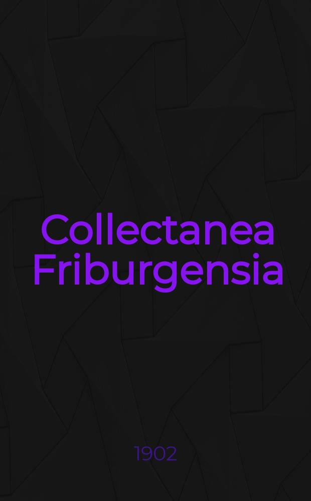 Collectanea Friburgensia : Commentationes Academicae Universitatis Friburgensis Helvetiorum. Fasc.3(12) : Psalmenprobleme