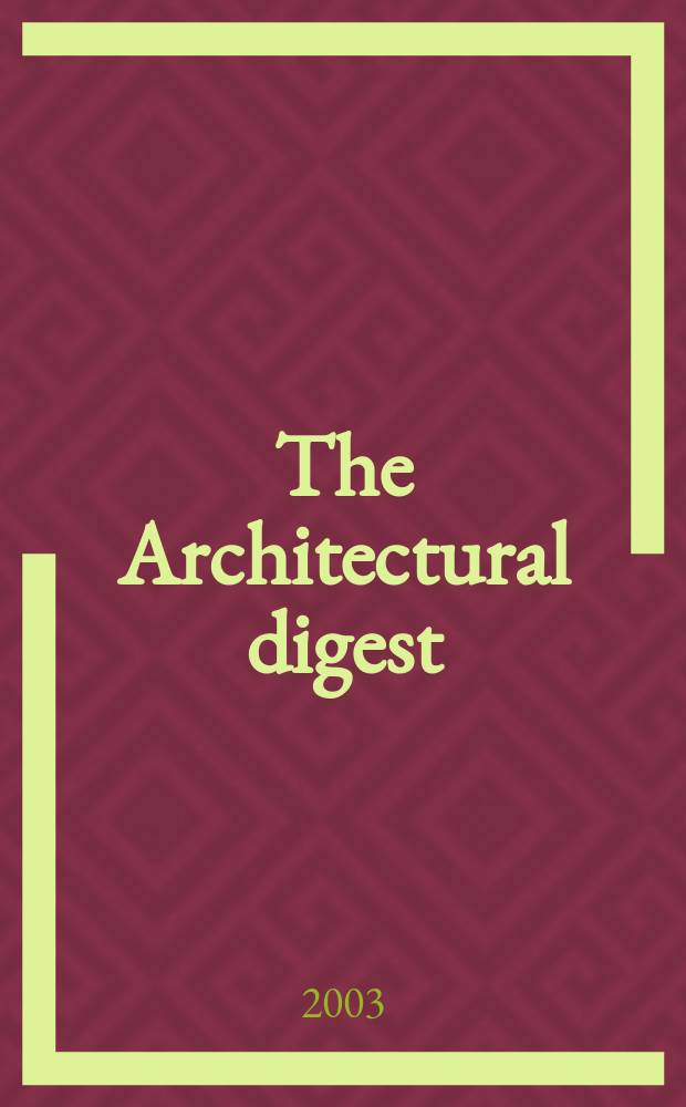 The Architectural digest : A pictorial digest of outstanding architecture, interior decorating and landscaping Established 1920. Vol.60, №4