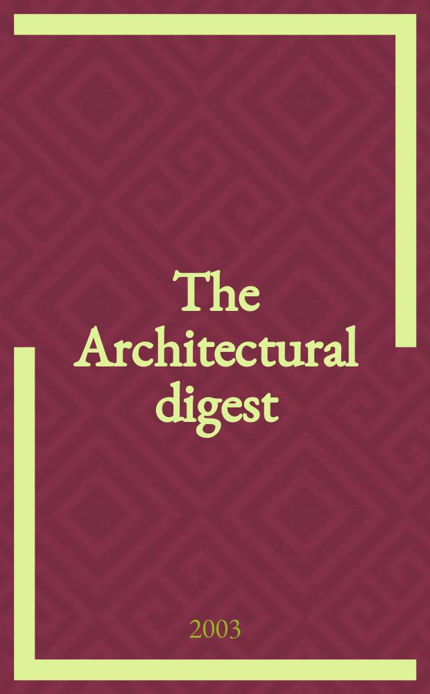 The Architectural digest : A pictorial digest of outstanding architecture, interior decorating and landscaping Established 1920. Vol.60, №4