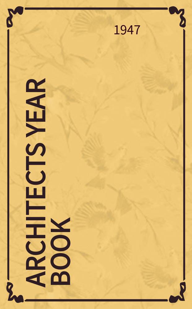 Architects year book