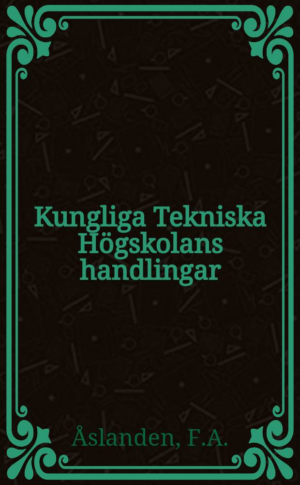 Kungliga Tekniska Högskolans handlingar : The influence of organic materials on the potassium fixation in the soil