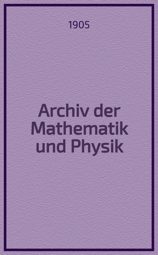 Archiv der Mathematik und Physik : Mit besonderer Rücksicht auf die Bedürfnisse der Lehrer an höhern Unterrichtsanstalten. Bd.8